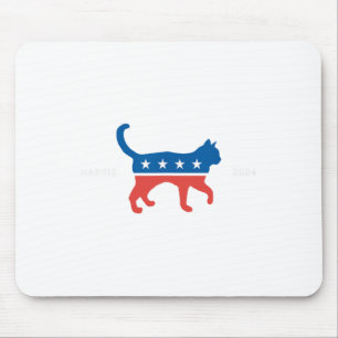 Tapis De Souris Harris 2024 Democrat Cat - Vote For Kamala W Elect