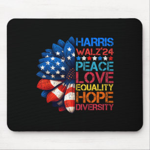 Tapis De Souris Harris Wheimer 2024 Paix Amour Égalité Espoir Plon