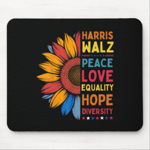 Tapis De Souris Harris Wheimer Paix Amour Égalité Espoir Diversité
