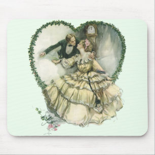 Tapis De Souris Harrison Fisher vintage, mariée et mari de Noël