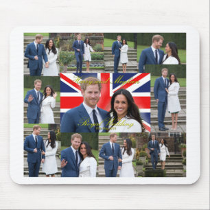 Tapis De Souris Harry et Meghan Royal Mariage Pro Montage photo