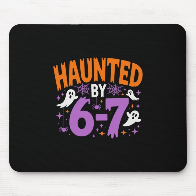 Tapis De Souris Haunted Halloween Skeleton Haunted Six Seven Numbe (Devant)