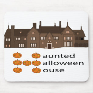 Tapis De Souris Haunted Haloween Citrouille de la maison
