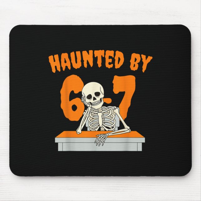 Tapis De Souris Haunted Six Seven 6 7 Meme 67 Skeleton Hand Hallow (Devant)