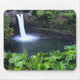 Tapis De Souris Hawaï, Big Island, Hilo, Rainbow Falls, Lush