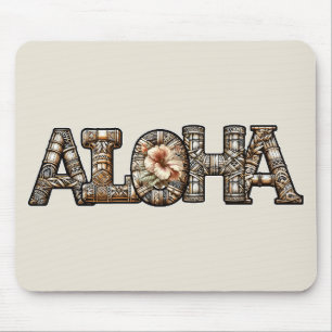 Tapis De Souris Hawaïen Polynésien Aloha Bambou Look