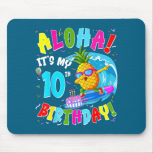 Tapis De Souris Hawaii aloha 10e anniversaire garçon hawaïen fille