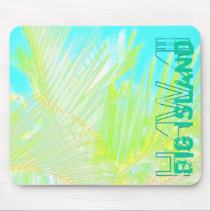 Tapis De Souris Hawaii grande île de palmier aquarelle mousepad