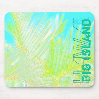 Tapis De Souris Hawaii grande île de palmier aquarelle mousepad