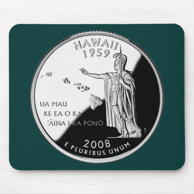 Tapis De Souris Hawaii State Faux Quarter (Devant)