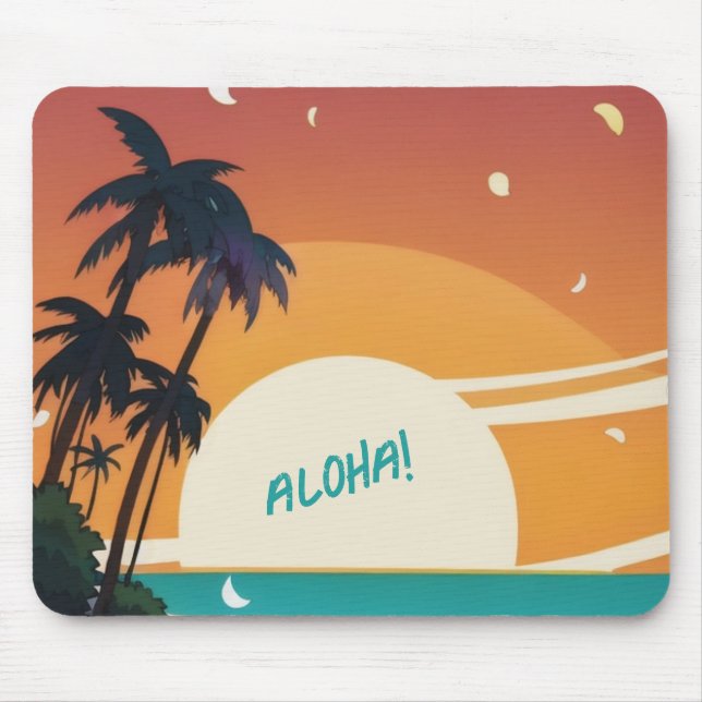Tapis De Souris Hawaiian/Aloha/Tropical/plage (Devant)