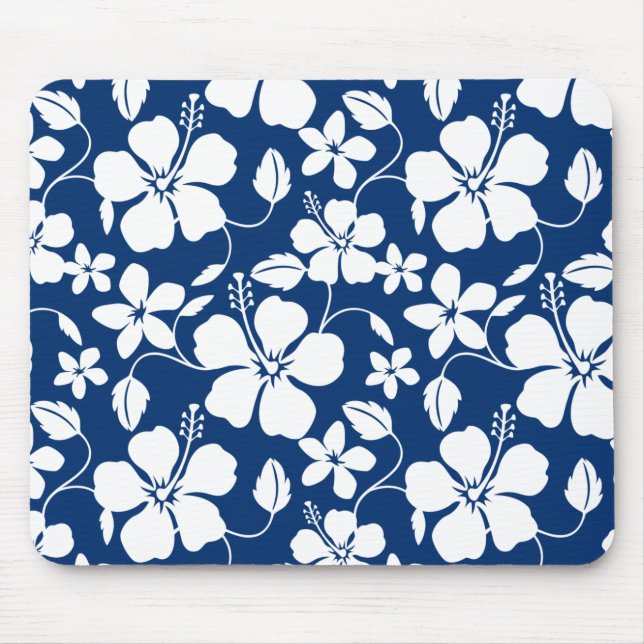 TAPIS DE SOURIS HAWAIIAN HULA (HIBISCUS) NAVY (Devant)