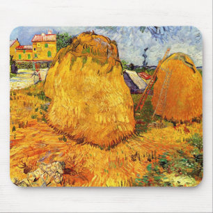 Tapis De Souris Haystacks en Provence par Vincent van Gogh