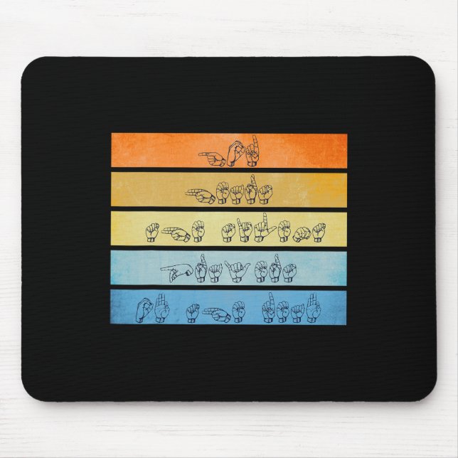 Tapis De Souris Hears Prayers Sourde Sensibilisation Langue des si (Devant)