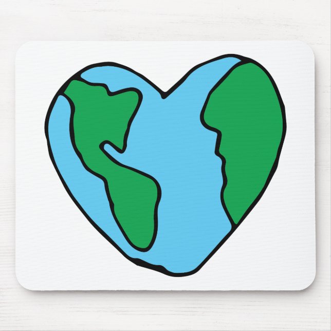 Tapis De Souris Heart Art World Ecofriendly Icon Happy Earth Clipa (Devant)