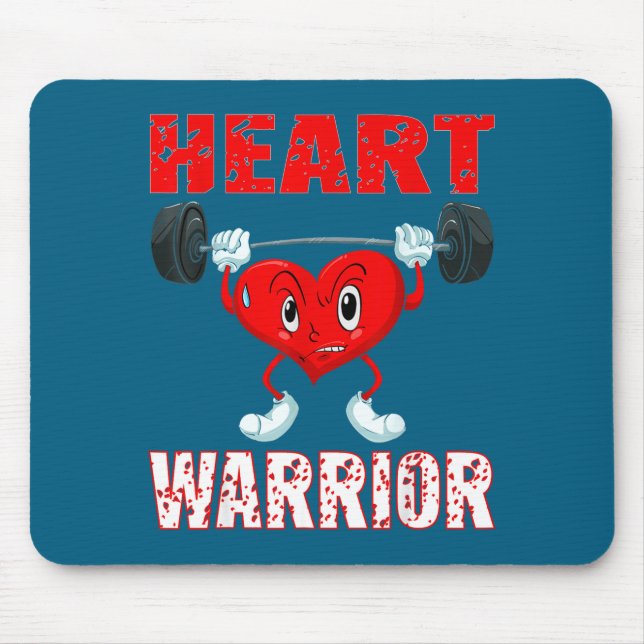 Tapis De Souris Heart Disease Awareness Heart Warrior Wear Red Hea (Devant)