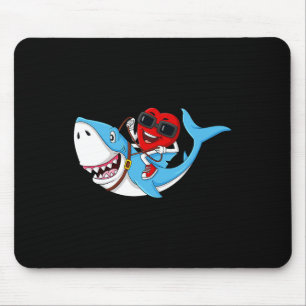 Tapis De Souris Heart équitation requin Saint Valentin's Fun Boys