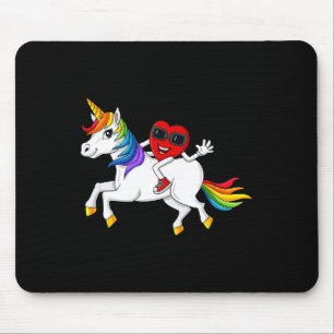 Tapis De Souris Heart équitation Unicorn Valentine's Day Fun Girls