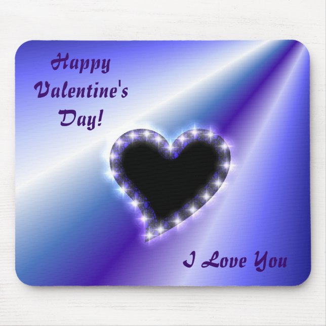 Tapis De Souris Heart on purple Rainbow (Devant)
