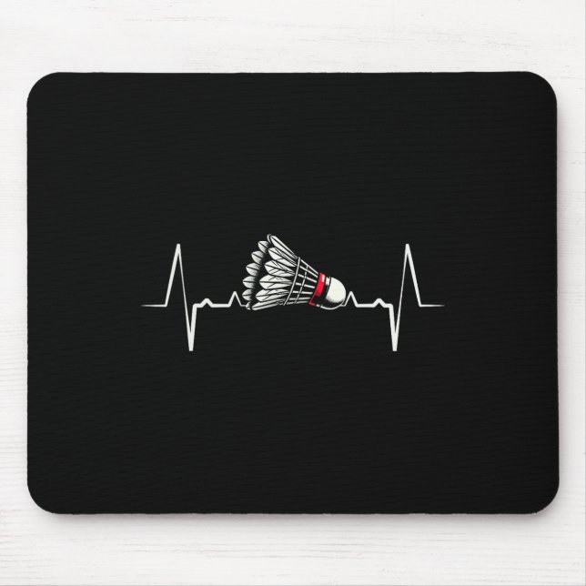 Tapis De Souris Heartbeat Ecg Shuttle Badminton Player Shuttle 2 (Devant)