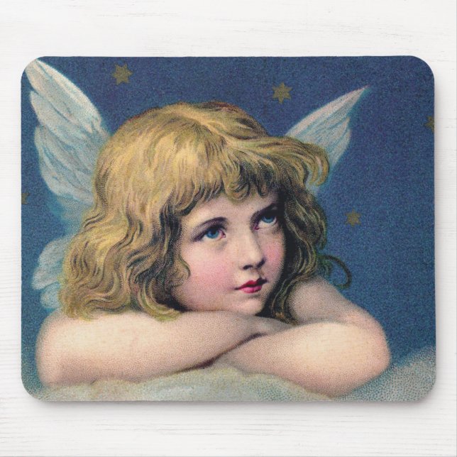 Tapis De Souris Heavenly angel daydreaming on a cloud in the sky (Devant)