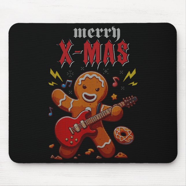 Tapis De Souris Heavy Metal Christmas Sleigher Hail Santa Claus Ro (Devant)