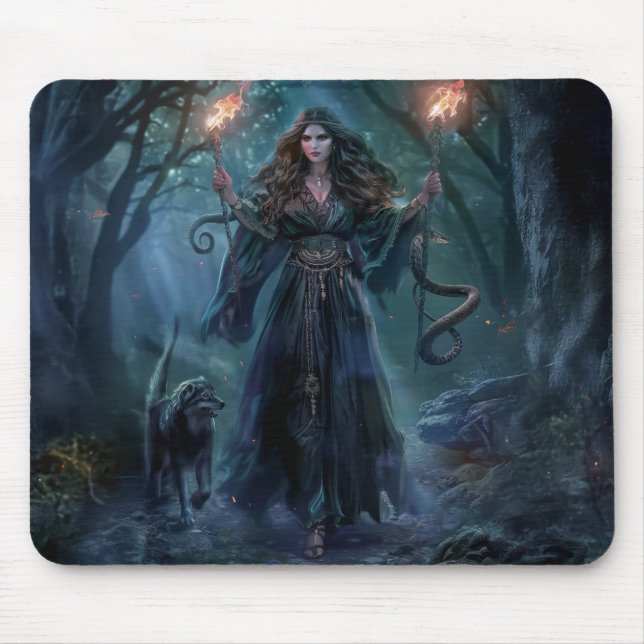 Tapis De Souris Hecate déesse de la cuisine Triple déesse de la lu (Devant)