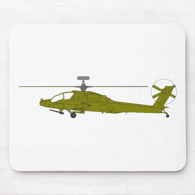Tapis De Souris Hélicoptère de combat d'AH-64D (Devant)