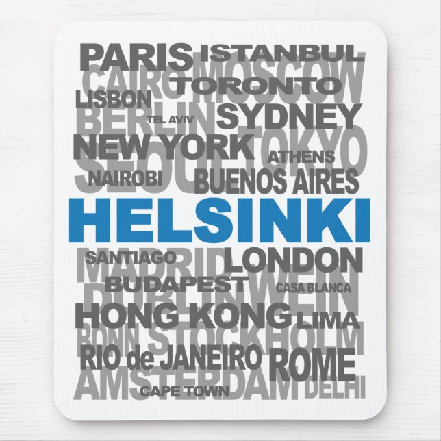 Tapis De Souris HELSINKI et d'autres villes mousepad (Devant)