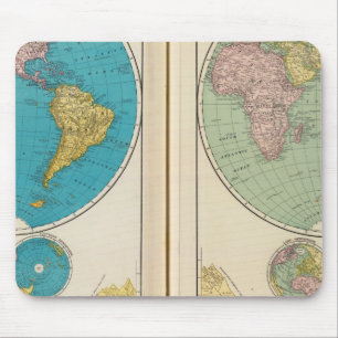Tapis De Souris Hémisphère occidental et oriental