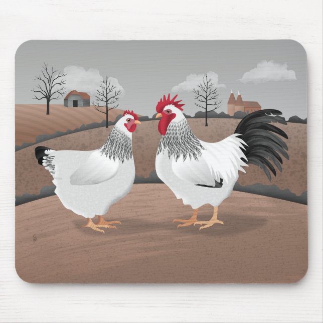 Tapis De Souris Hen & Rooster (Devant)