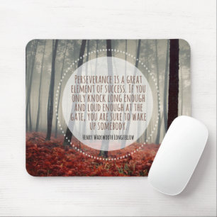 Tapis De Souris Henry Longfellow Citation Inspirationnelle Persévé