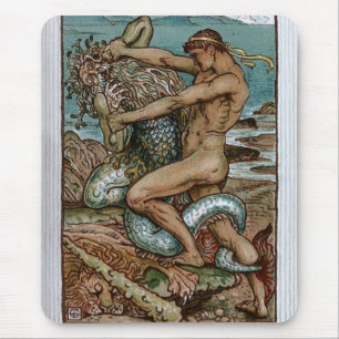 Tapis De Souris Hercule et le vieil homme de la mer