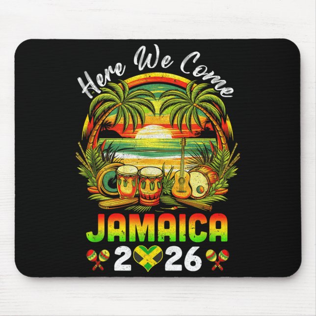 Tapis De Souris Here We Come Jamaica 2026 Girls Trip Family Summer (Devant)