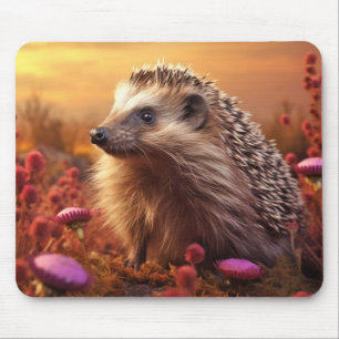 Tapis De Souris Hérisson Animal Faune Wilderness Art coloré
