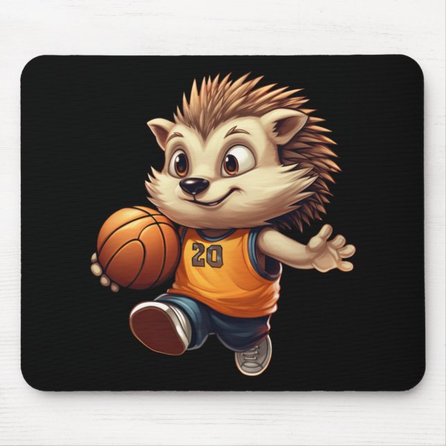 Tapis De Souris Hérisson de basket-ball 1 (Devant)