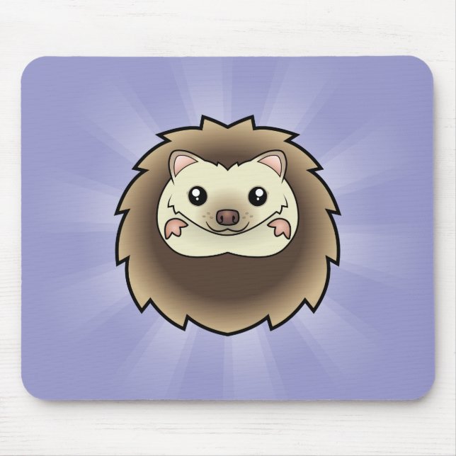 Tapis De Souris Hérisson nain de dessin animé (Devant)