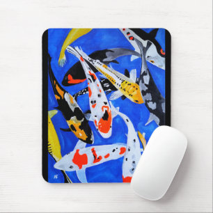 Tapis De Souris Héritage de la peinture japonaise de carpes koï pa