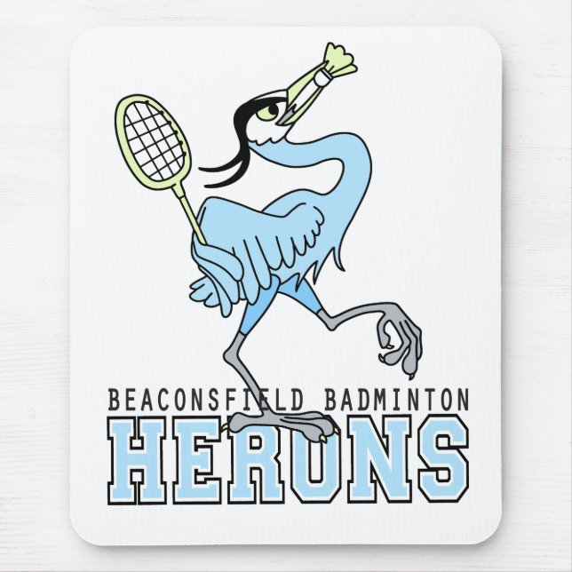 Tapis De Souris Hérons de badminton de Beaconsfield (Devant)