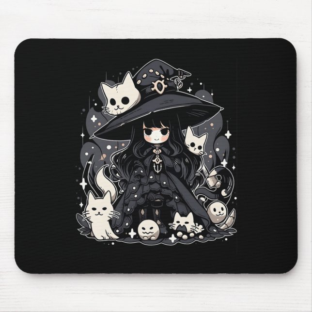 Tapis De Souris Heure de sorcière design graphique tendance Hallow (Devant)