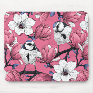 Tapis De Souris Heure du printemps en rose