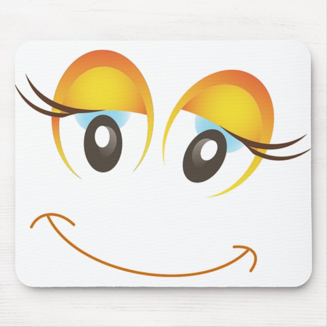 TAPIS DE SOURIS HEUREUSE FILLE FACE (Devant)