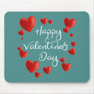 Tapis De Souris Heureuse Sainte-Valentin rouge Mousepad de