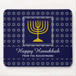 Tapis De Souris HEUREUX CHANUKAH Aimer Joy Paix BLEU Hébreu
