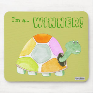 Tapis de souris heureux de tortue