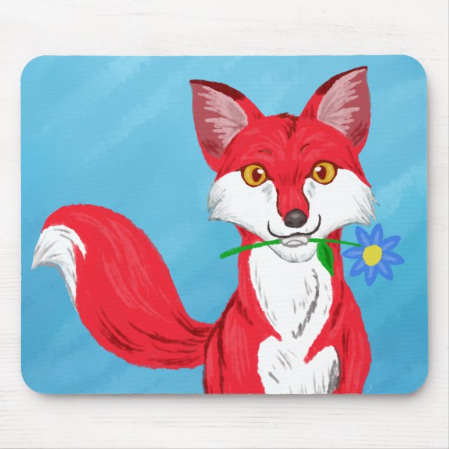 Tapis De Souris Heureux Fox (Devant)