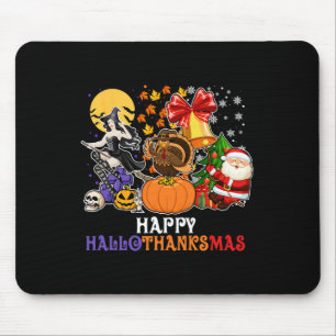Tapis De Souris HEUREUX HALLOTHANKSMAS GNOME Halloween Thanksgivin