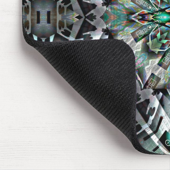 Tapis De Souris Hexagone avec bannière et graffiti gauche, numériq (Coin)