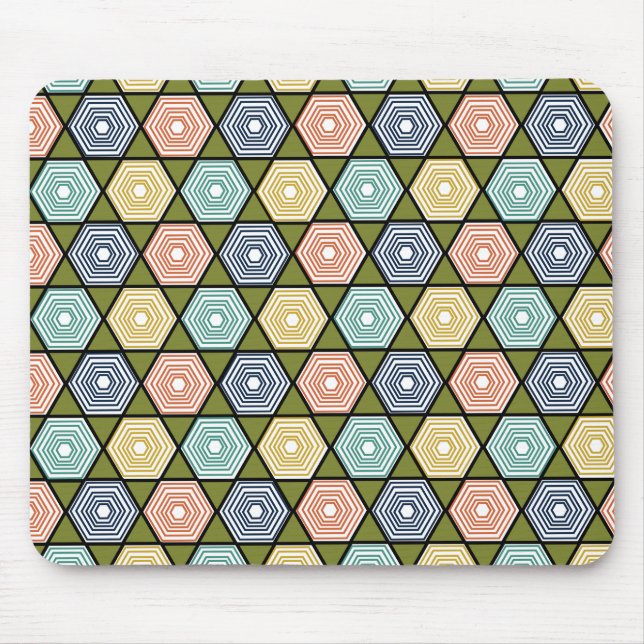 Tapis De Souris Hexagons et triangles (Devant)