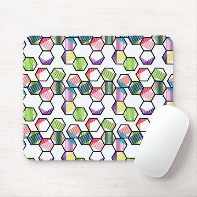 Tapis De Souris Hexagons filetés (Avec souris)
